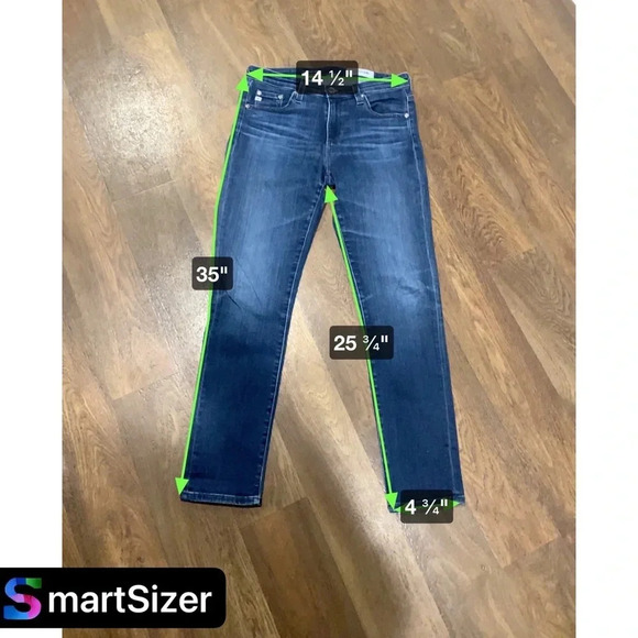 AG Adriano Goldschmied Prima Ankle Jean Medium Wash Size 27R - Picture 6 of 10